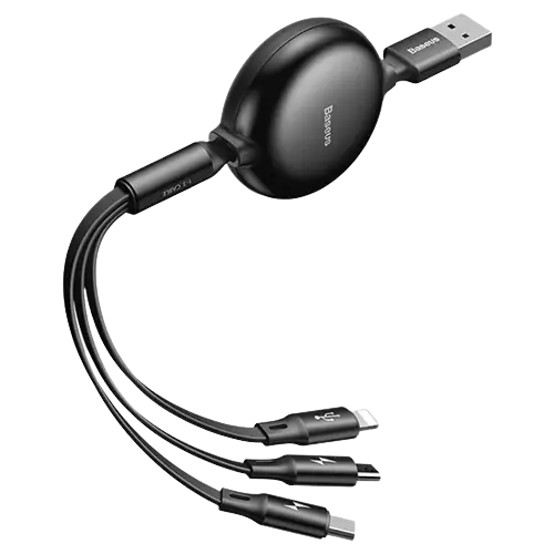 Baseus CAMLT-ZY09 3 in 1 Little Octopus Retractable Cable - 1