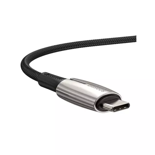 BASEUS CATSD-K01 WATER DROP-SHAPED LAMP TYPE-C TO TYPE-C CABLE 2M BLACK - 1