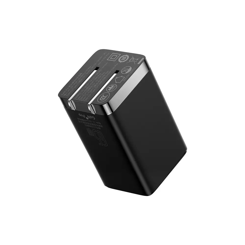 BASEUS GAN5 PRO 65W FAST CHARGER WITH 1xUSB 2xTYPE-C PORT - 2