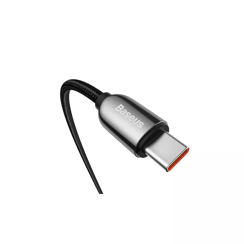 BASEUS 100W TYPE C TO TYPE C 1M FAST CHARGING CABLE WITH DIGITAL DISPLAY - 0