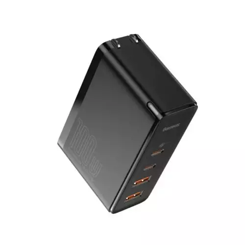 BASEUS CCGAN2P-K01 GAN2 PRO QUICK CHARGER 2C+2U 100W CN BLACK - 1