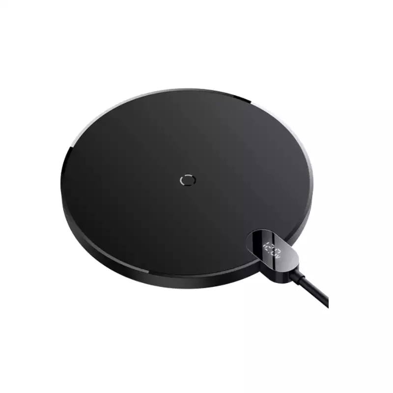 BASEUS BS-W526 DIGITAL LED DISPLAY GEN 2 15W WIRELESS CHARGER - BLACK
