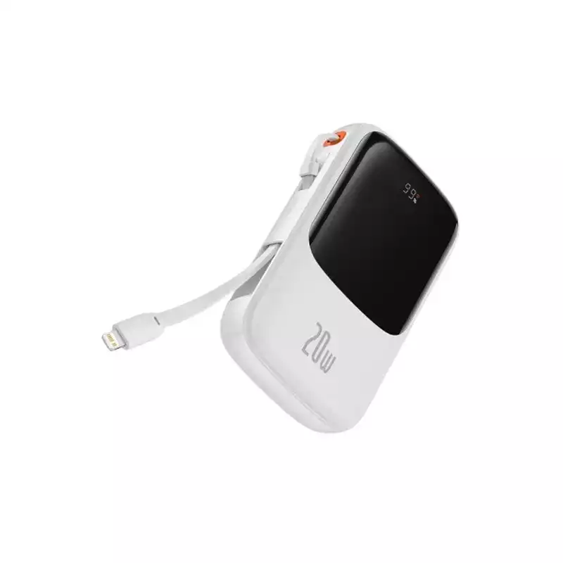 Baseus Qpow Pro 20W 10000mAh Digital Display Fast Charge Power Bank (White) #PPQD060002