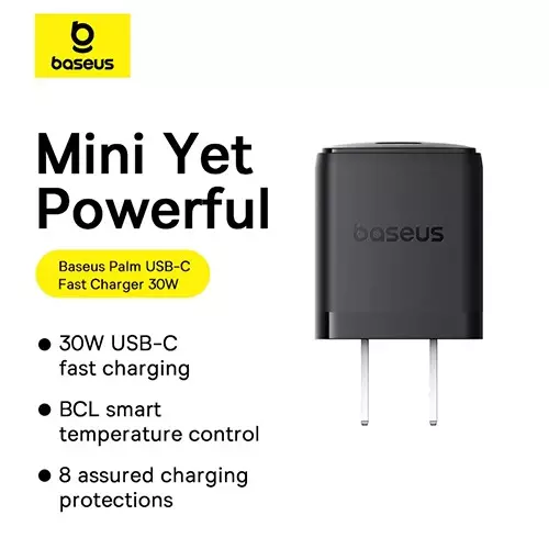 Baseus Charger Palm Series 30W Type-c PD Fast Charger - 1