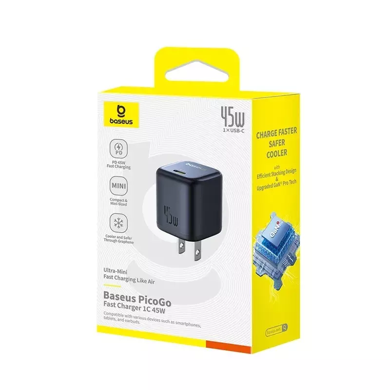 Baseus CCGAN45CS GaN6 45W PD Charger Adapter - 3
