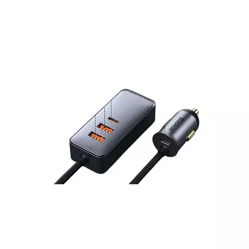 Baseus CCBT-A0G 2x USB / 2x USB Type C 120W PPS Share Together Gray Fast charging car charger - 1