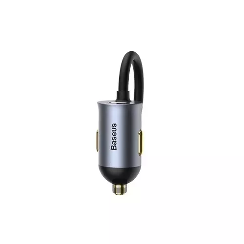 Baseus CCBT-A0G 2x USB / 2x USB Type C 120W PPS Share Together Gray Fast charging car charger - 2
