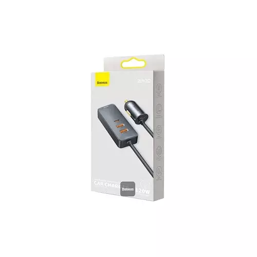 Baseus CCBT-A0G 2x USB / 2x USB Type C 120W PPS Share Together Gray Fast charging car charger - 5
