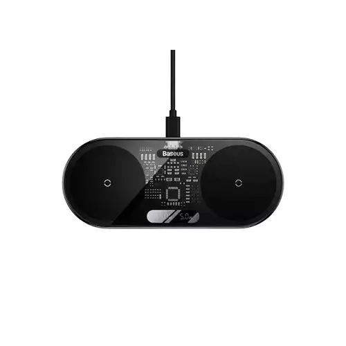 Baseus Digital LED Display 2-in-1 WXSX010101 15W Wireless Black Charger