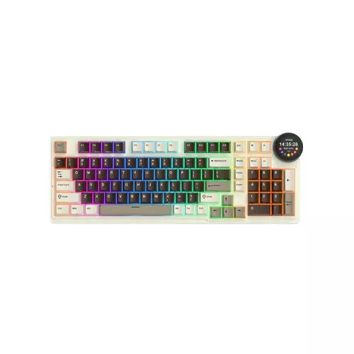 Royal Kludge RK N99 Tri Mode RGB Hot Swap Mechanical Gaming Keyboard - Mocha Grey (Violet Switch)