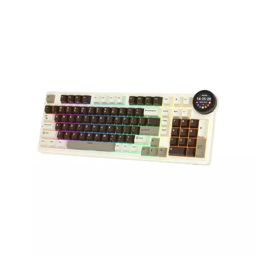 Royal Kludge RK N99 Tri Mode RGB Hot Swap Mechanical Gaming Keyboard - Mocha Grey (Violet Switch) - 1