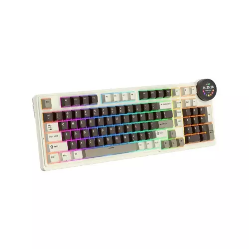 Royal Kludge RK N99 Tri Mode RGB Hot Swap Mechanical Gaming Keyboard - Mocha Grey (Violet Switch) - 2
