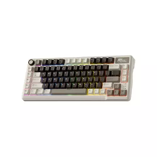 ROYAL KLUDGE RK L75 Hot Swappable Tri Mode Mechanical Gaming Keyboard - Mocha Grey
