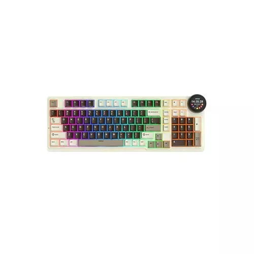 Royal Kludge RK N99 Tri Mode RGB Hot Swap Mechanical Gaming Keyboard - Mocha Grey (Beige Switch)
