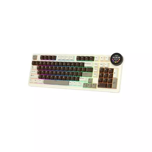 Royal Kludge RK N99 Tri Mode RGB Hot Swap Mechanical Gaming Keyboard - Mocha Grey (Beige Switch) - 1