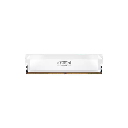 Crucial Pro 32GB (16GBx2) 6400MHz DDR5 UDIMM OC Gaming Desktop RAM-White - 1