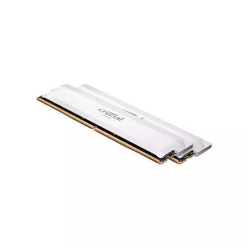 Crucial Pro 32GB (16GBx2) 6400MHz DDR5 UDIMM OC Gaming Desktop RAM-White - 2