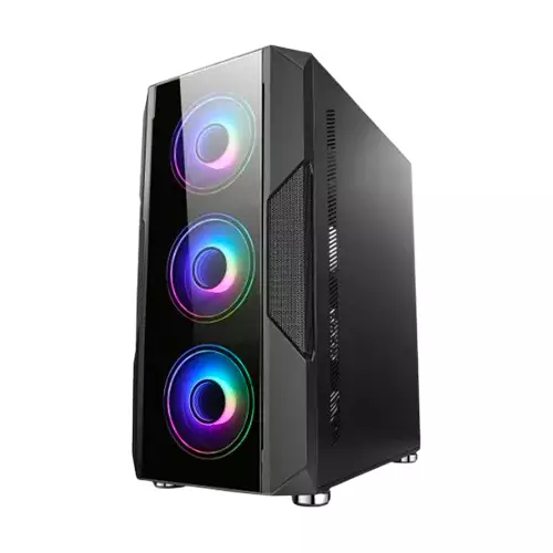 Safeway MTG-1925 Veloce Pro Mid Tower ATX Gaming Case (Black) - 1