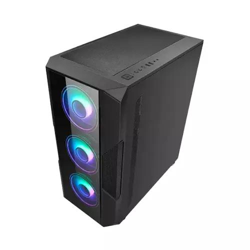 Safeway MTG-1925 Veloce Pro Mid Tower ATX Gaming Case (Black) - 2