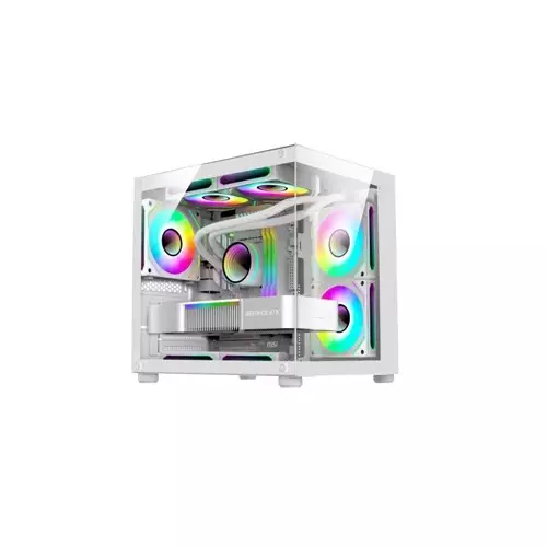 Safeway Seaview MATX Mid Tower Desktop Case (White)