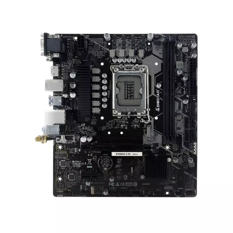 BIOSTAR B760MX2-E D4 INTEL B760 Micro ATX Gaming Motherboard - 1