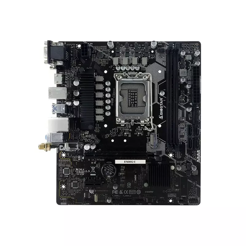 BIOSTAR B760MX2-E DDR5 12th/13th mATX Gaming Motherboard - 1