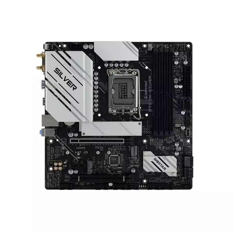 Biostar B760M-SILVER DDR5 14th Gen mATX Motherboard - 1