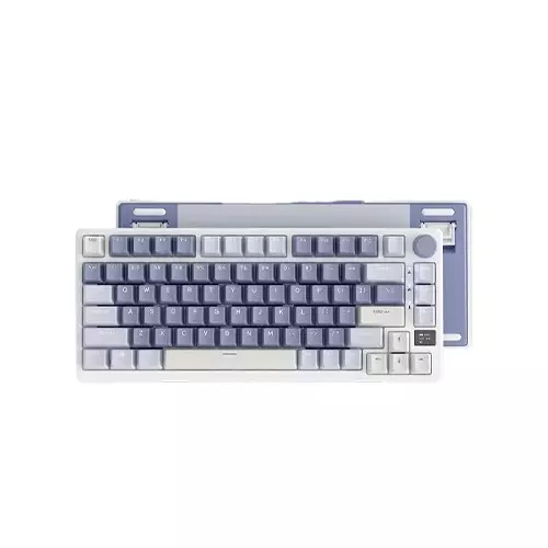 Royal Kludge RK M75 Tri Mode RGB Mechanical Gaming Keyboard - K Silver Switch (Ocean Blue) - 1