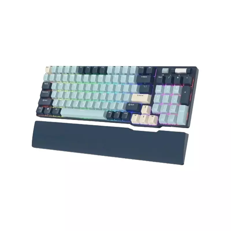 Royal Kludge RK96 Tri Mode RGB Hot Swap Mechanical Gaming Keyboard - Brown Switch (Forest Blue)