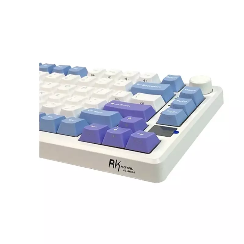 Royal Kludge RK M75 Tri Mode RGB Mechanical Gaming Keyboard - K Silver Switch (Taro Milk) - 3