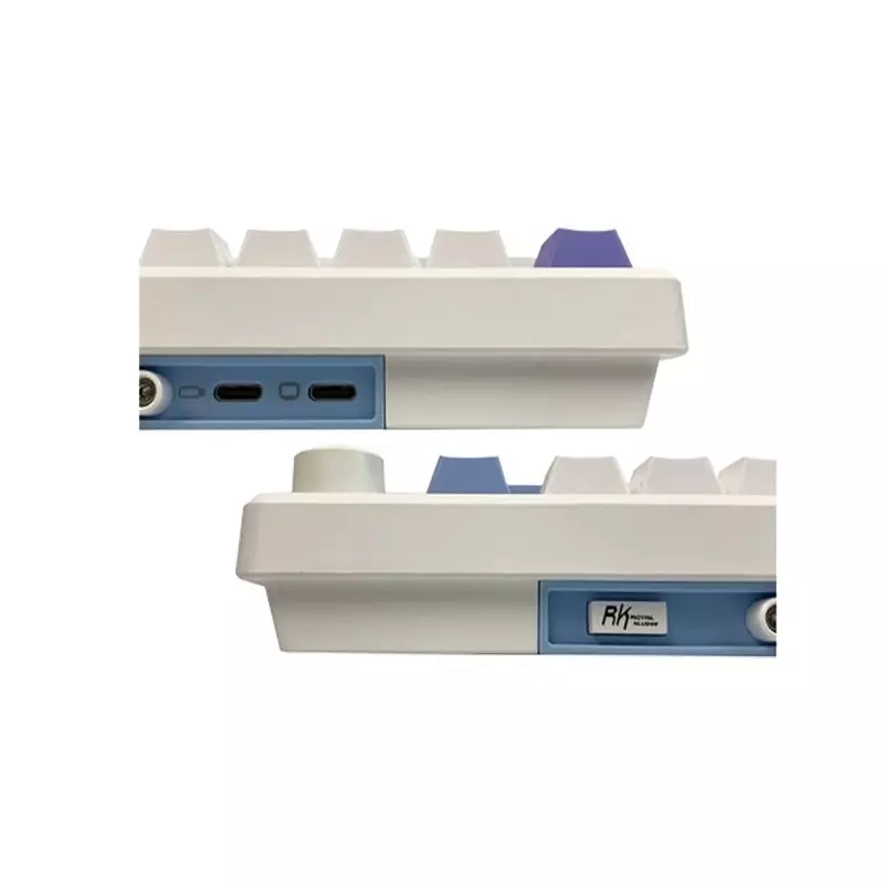 Royal Kludge RK M75 Tri Mode RGB Mechanical Gaming Keyboard - K Silver Switch (Taro Milk) - 5