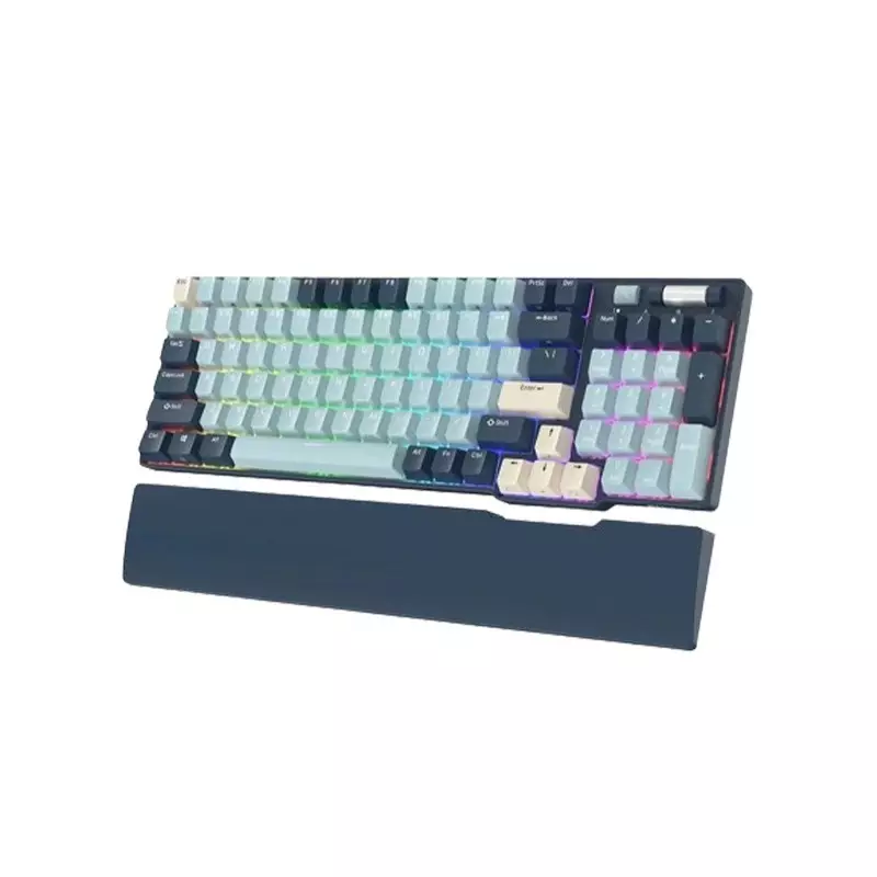 Royal Kludge RK96 Tri Mode RGB Hot Swap Mechanical Gaming Keyboard - Red Switch (Forest Blue)