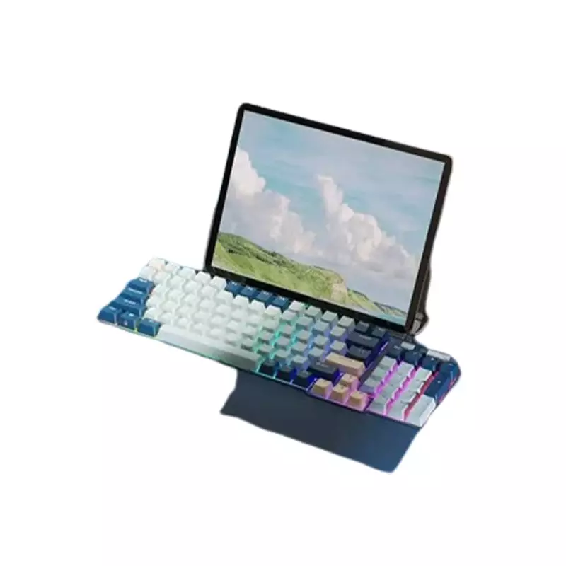 Royal Kludge RK96 Tri Mode RGB Hot Swap Mechanical Gaming Keyboard - Red Switch (Forest Blue) - 1