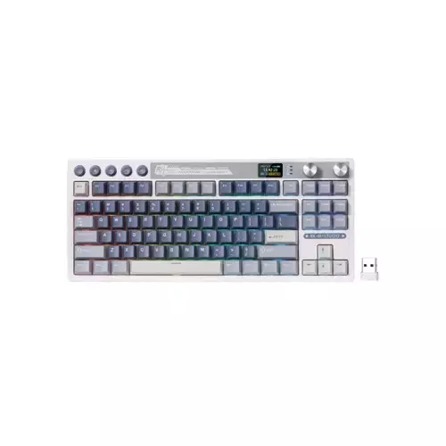Royal Kludge M87 Mechanical Keyboard - Beige Switch (Famicom) - 1