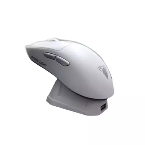JEDEL WD139 RGB Lightweight Wireless Gaming Mouse With Charging Dock (White) - 1