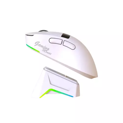 JEDEL GWH-102 Tri-Mode Gaming Mouse (White) - 1