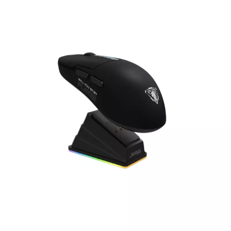 JEDEL GWH-113 6D 3-Mode Gaming Mouse with Charging Dock(Black)