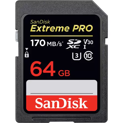 SanDisk Extreme PRO 64GB SDXC UHS-I Memory Card - 1