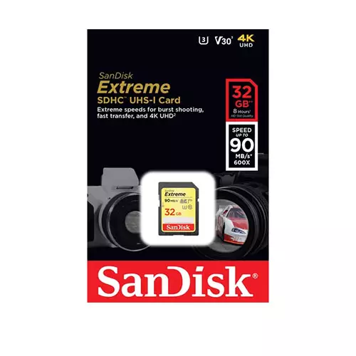 SanDisk 32GB Extreme UHS-I SDHC Memory Card - 0