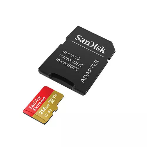SANDISK EXTREME 256GB 190MBPS MICROSDXC UHS-I MEMORY CARD - 1