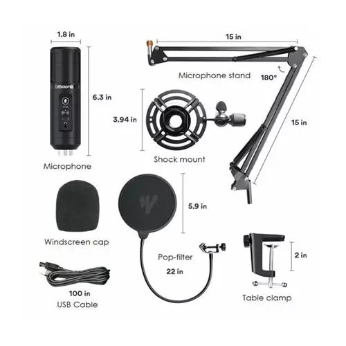 MAONO AU-PM422 Professional Condenser Microphone with Touch Mute Button - 1