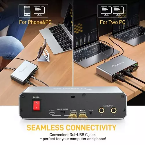 MAONO ProStudio PS22 USB-C Audio Interface (Gray) - 2