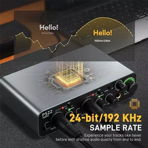 MAONO ProStudio PS22 USB-C Audio Interface (Black) - 1