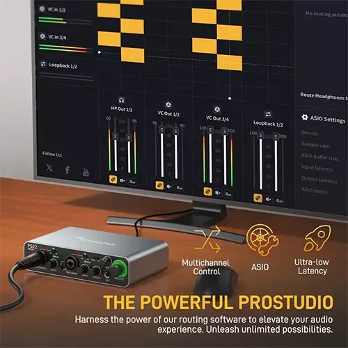 MAONO ProStudio PS22 USB-C Audio Interface (Black) - 3