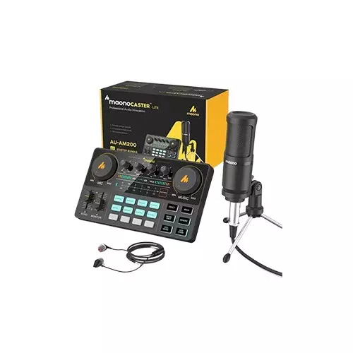Maono Maonocaster Lite AU-AM200-S1 Portable All-in-one Podcast Production Studio - 2
