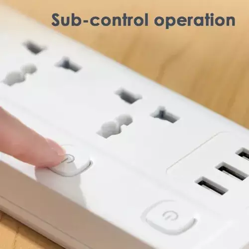 Deli CT411 2 Pin 4 Port 2 Meter Power Strip - 3