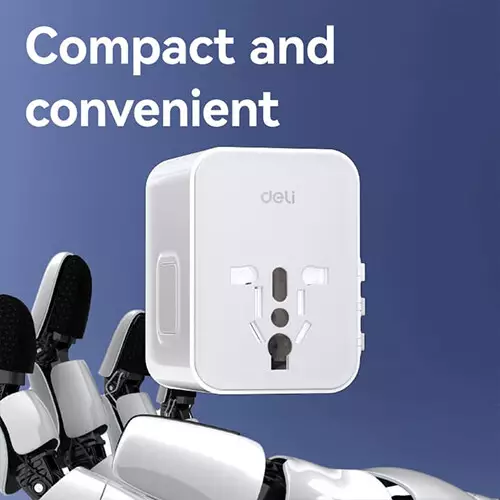 Deli ET766 25W Universal Travel Adapter - 2