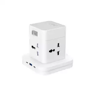 Deli ET762 4 Port 1.6 Meter Standing Power Strip