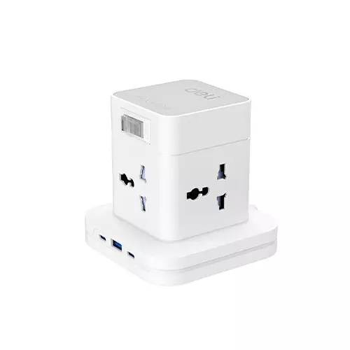 Deli ET762 4 Port 1.6 Meter Standing Power Strip
