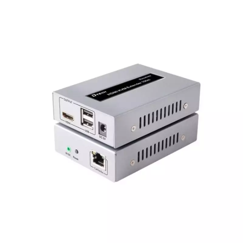 Dtech DT 7054A 100M USB KVM IR HDMI Extender 100m With IR
